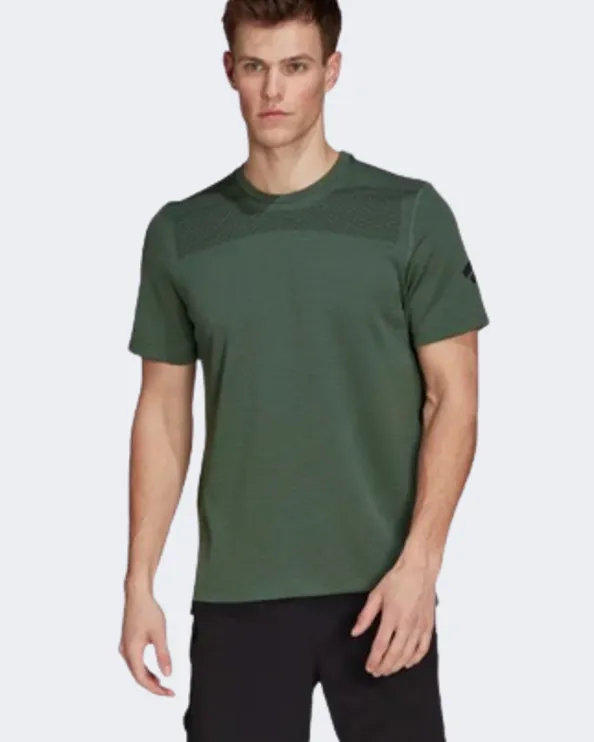 Adidas Workout Front Rack Impact Print Men Training T-Shirt Green Oxide Hl8756