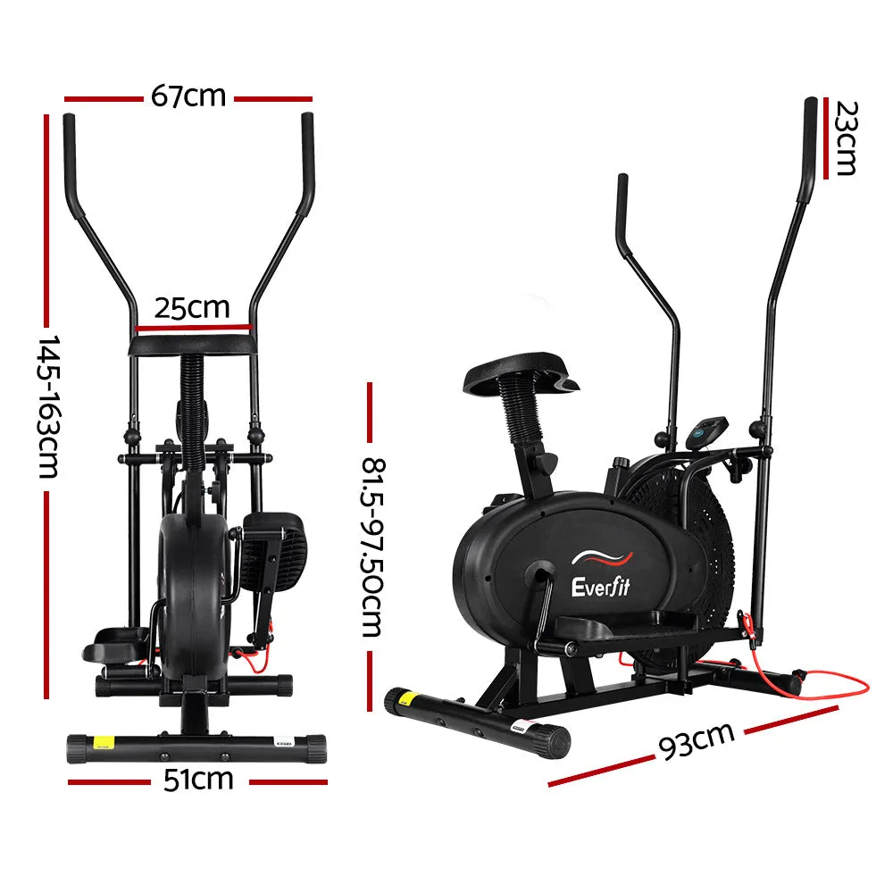 Adjustable Elliptical Cross Trainer Bike Combo - Everfit