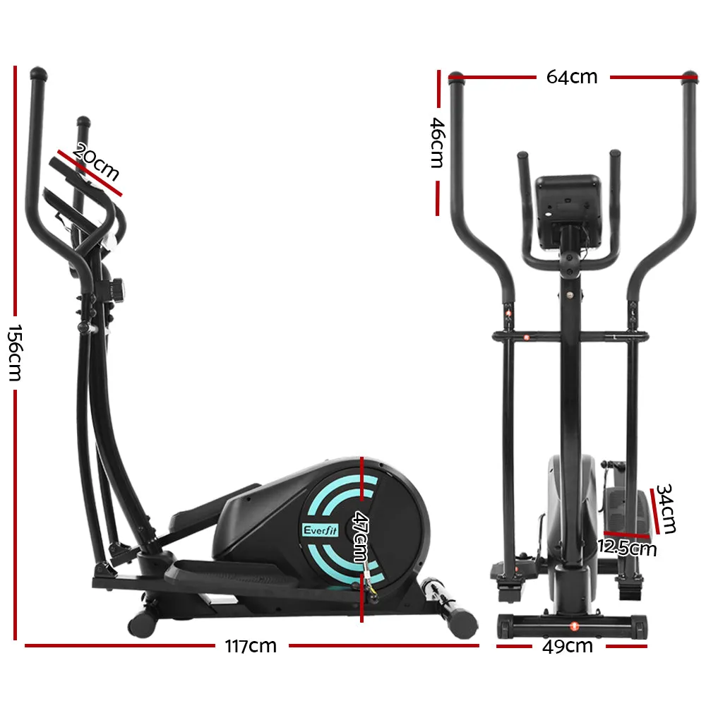 Adjustable Resistance Elliptical Cross Trainer, LCD, Everfit