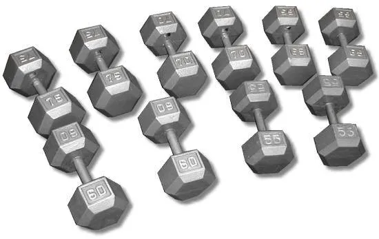 Apollo Athletics Cast Iron Hex Dumbbells - Price is Per PAIR