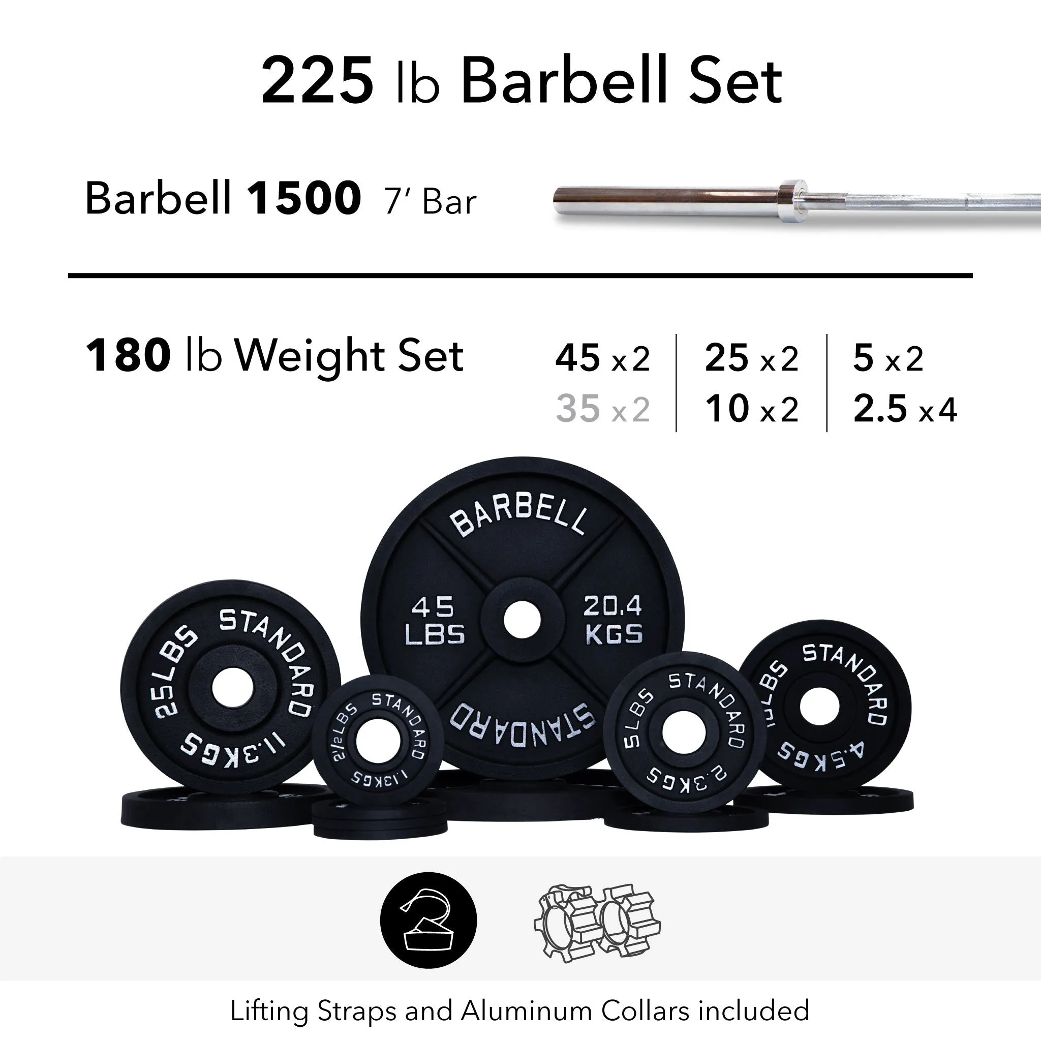 Barbell 1500 Olympic Barbell Weight Sets