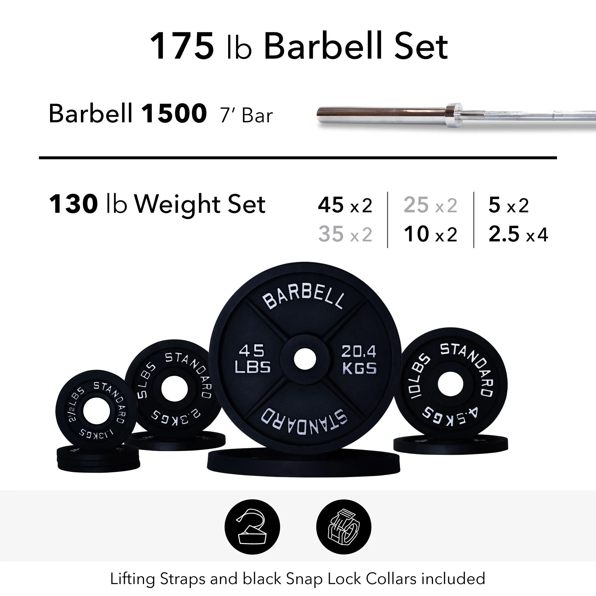 Barbell 1500 Olympic Barbell Weight Sets