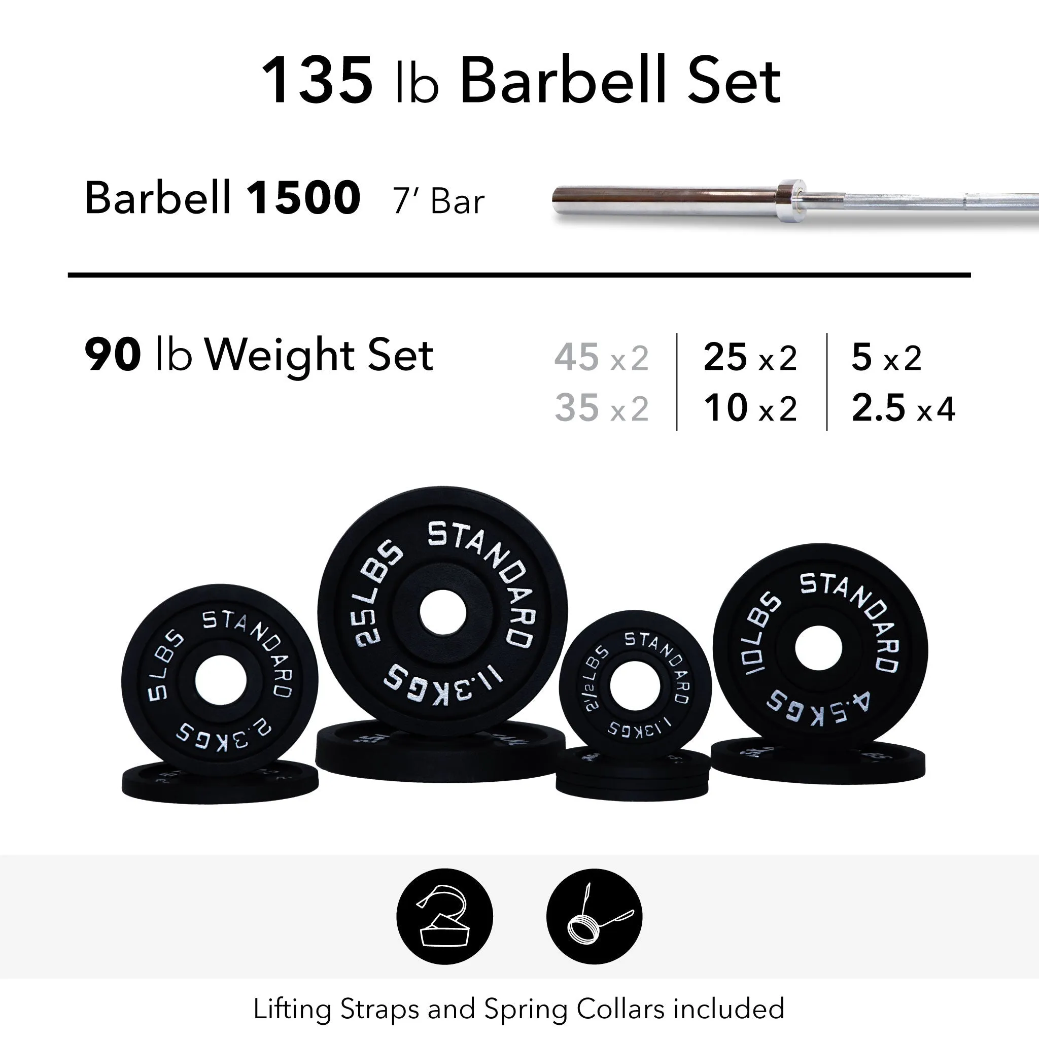 Barbell 1500 Olympic Barbell Weight Sets