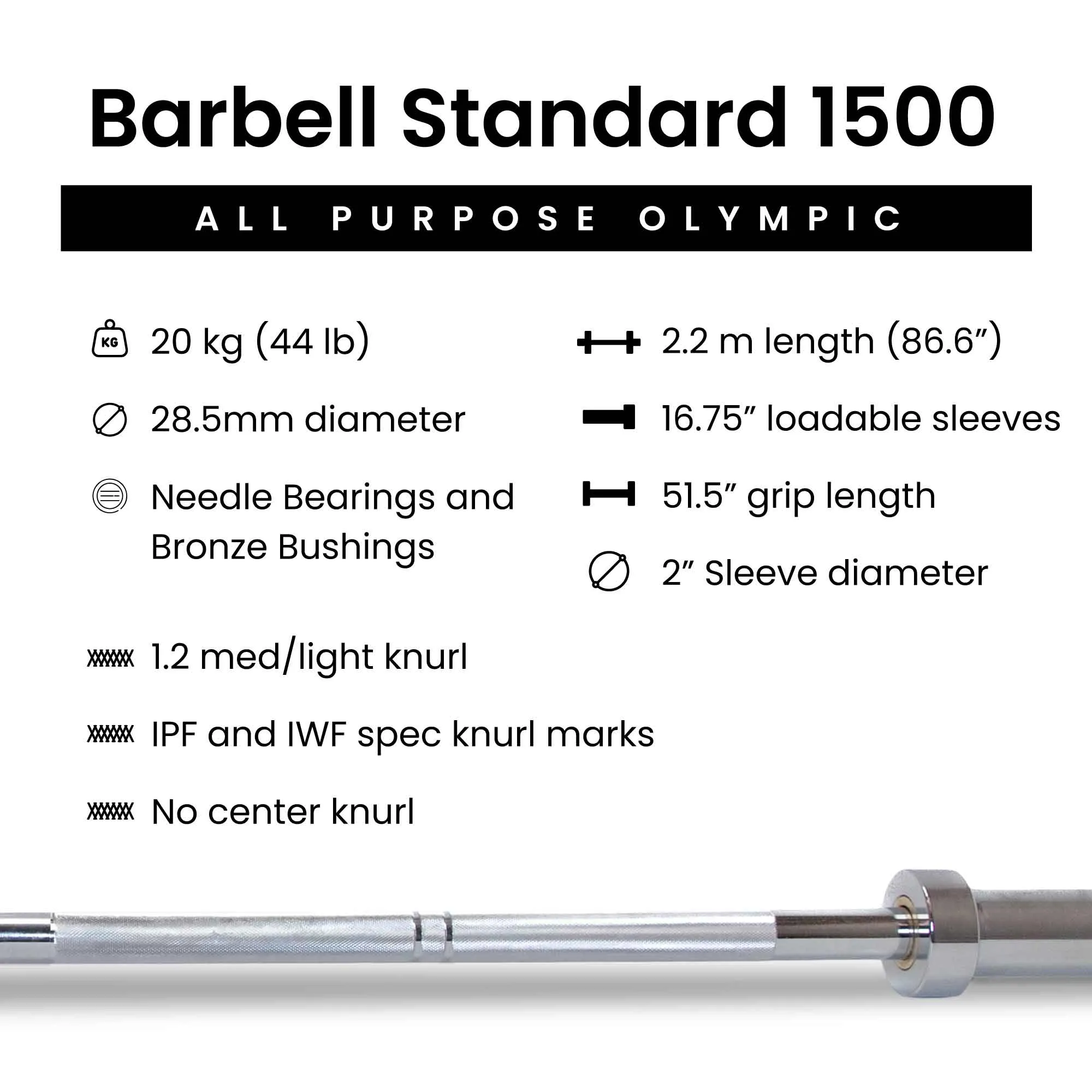 Barbell 1500 Olympic Barbell Weight Sets