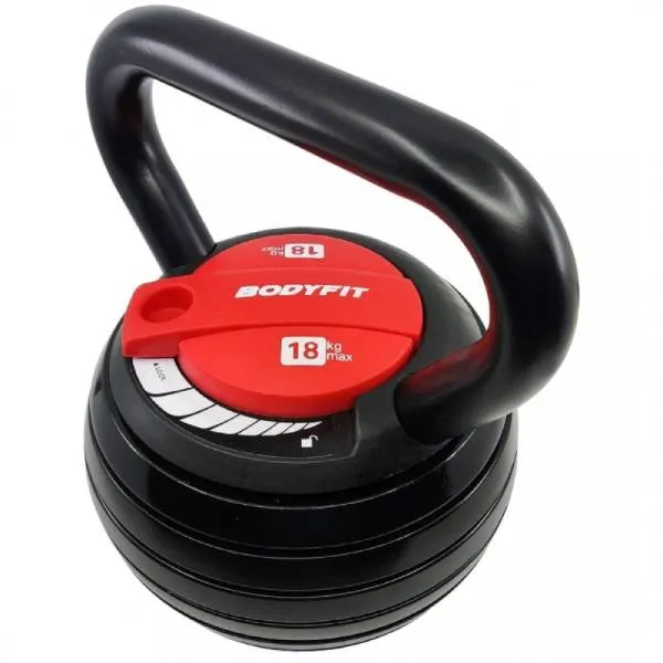 Body Fit Adjustable Kettle Bell With Safe Lock System Up To 18Kg