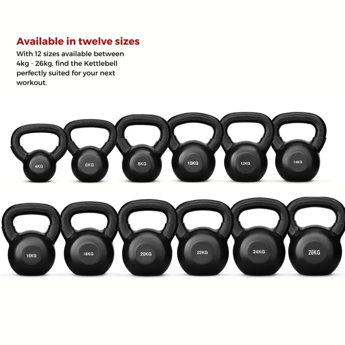 Bytomic Rubber Coated 8kg Kettlebell