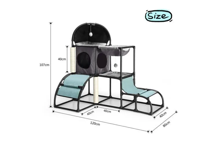 Cat Tree Tower Kit Hammock Scratching Post with Climbing Tree