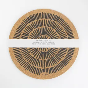 Cork Max Placemats - Sandy Lines