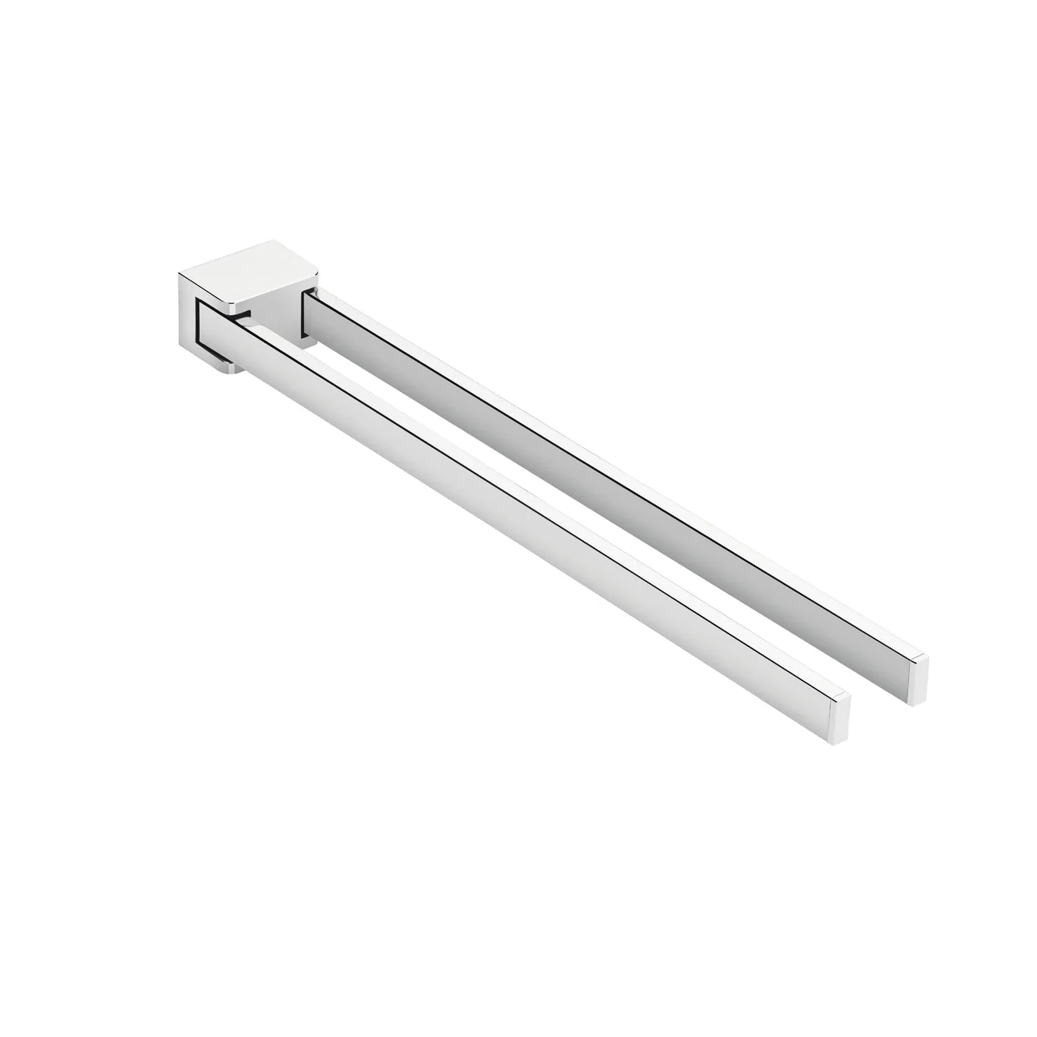 COSMIC Extreme Bathroom Towel Bar, Wall Mount, Brass Body, Chrome Finish 15-3/4 x 1-7/16 x 2 Inches (2530175)