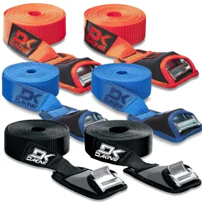 Dakine Baja Tie Down Heavy Duty Straps W/Locking Cam Buckle 12 Feet, 2 Pack