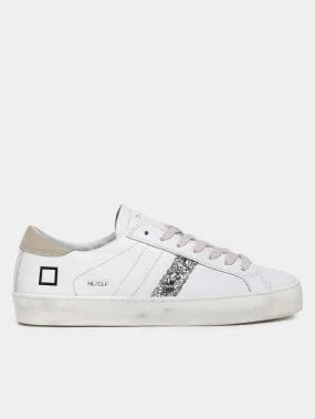 D.A.T.E. Hill Low Calf White Beige Trainers W401-HL-CA-HB