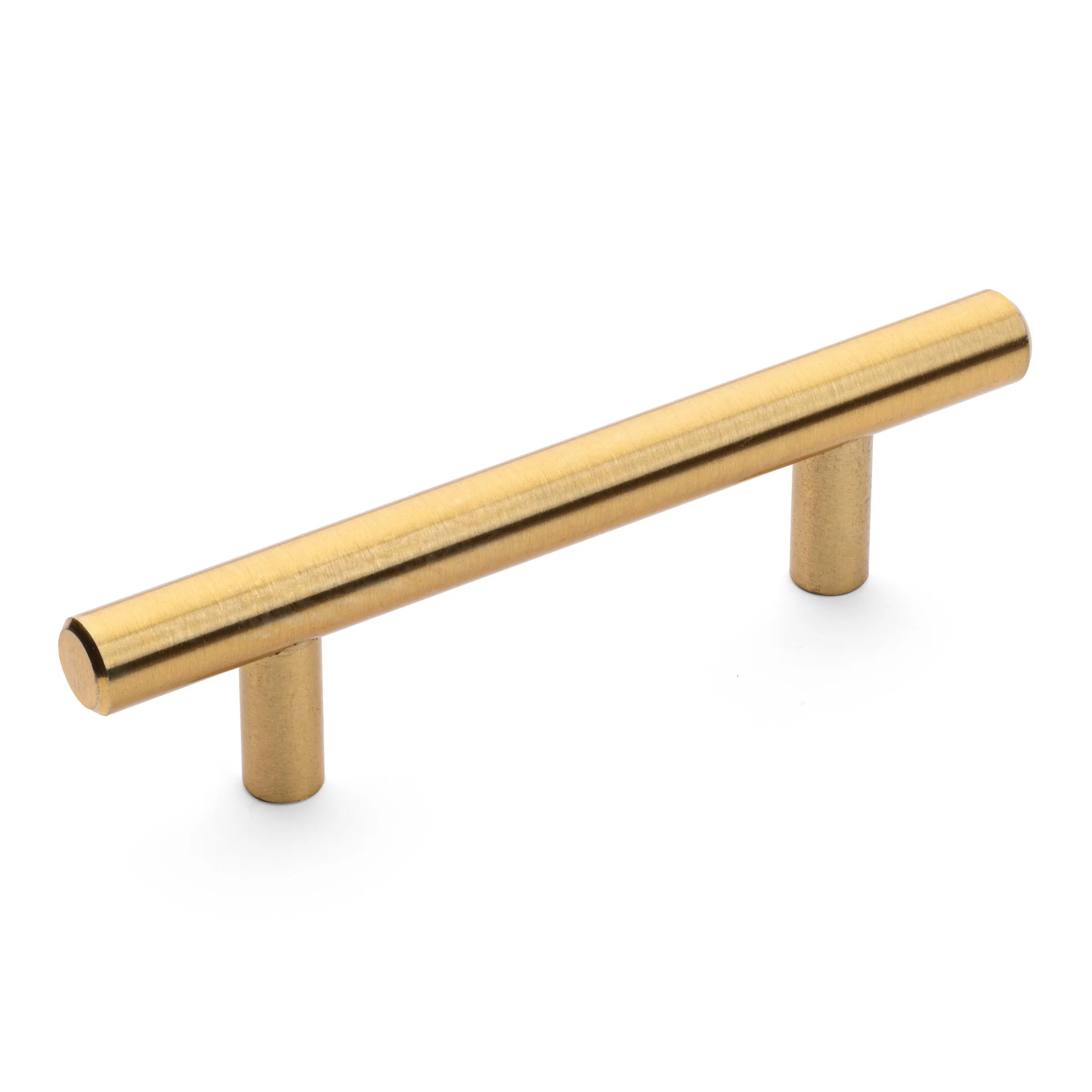 Diversa Brushed Brass Euro Style 3" (76mm) Cabinet Bar Pull- 25 PACK