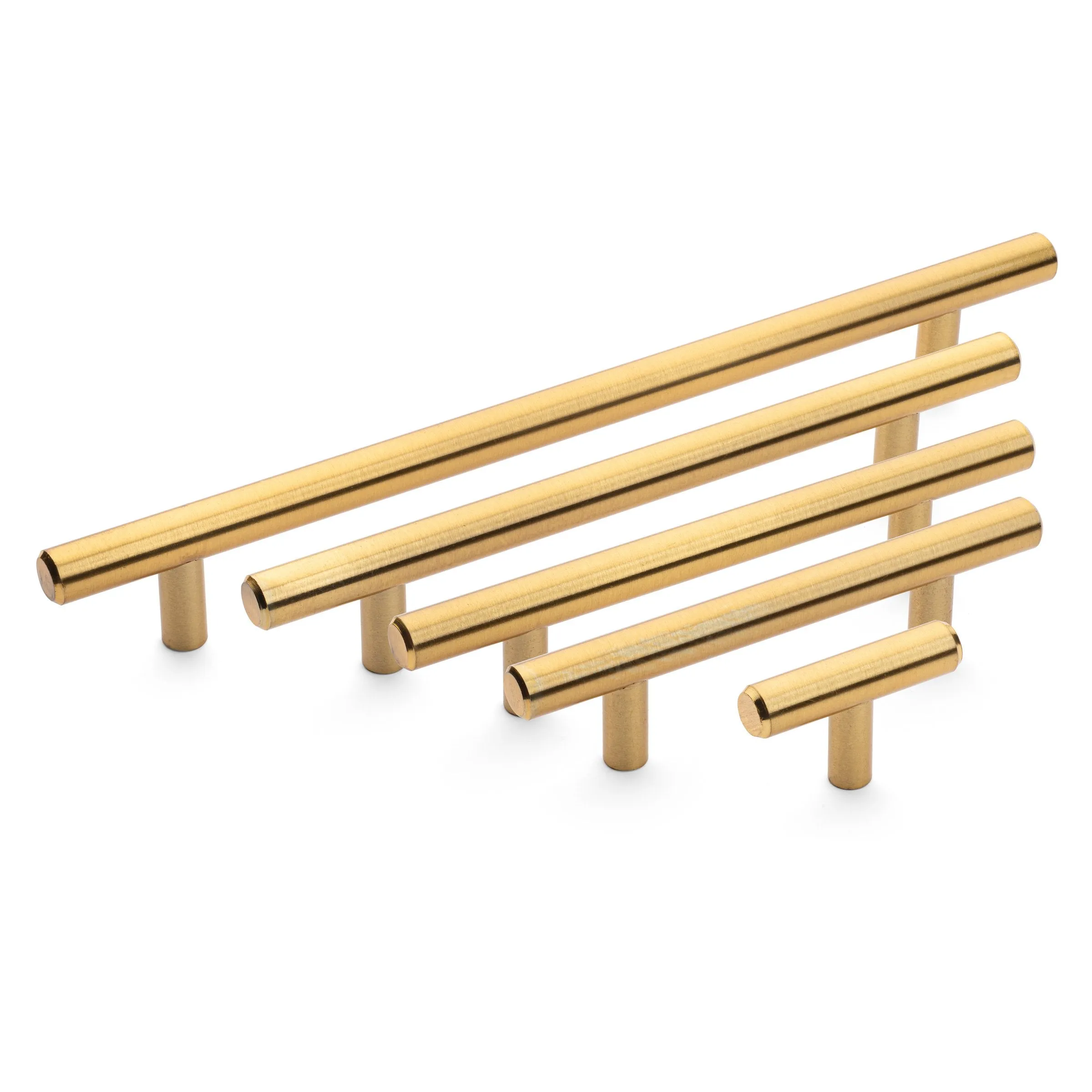 Diversa Brushed Brass Euro Style 3" (76mm) Cabinet Bar Pull- 25 PACK