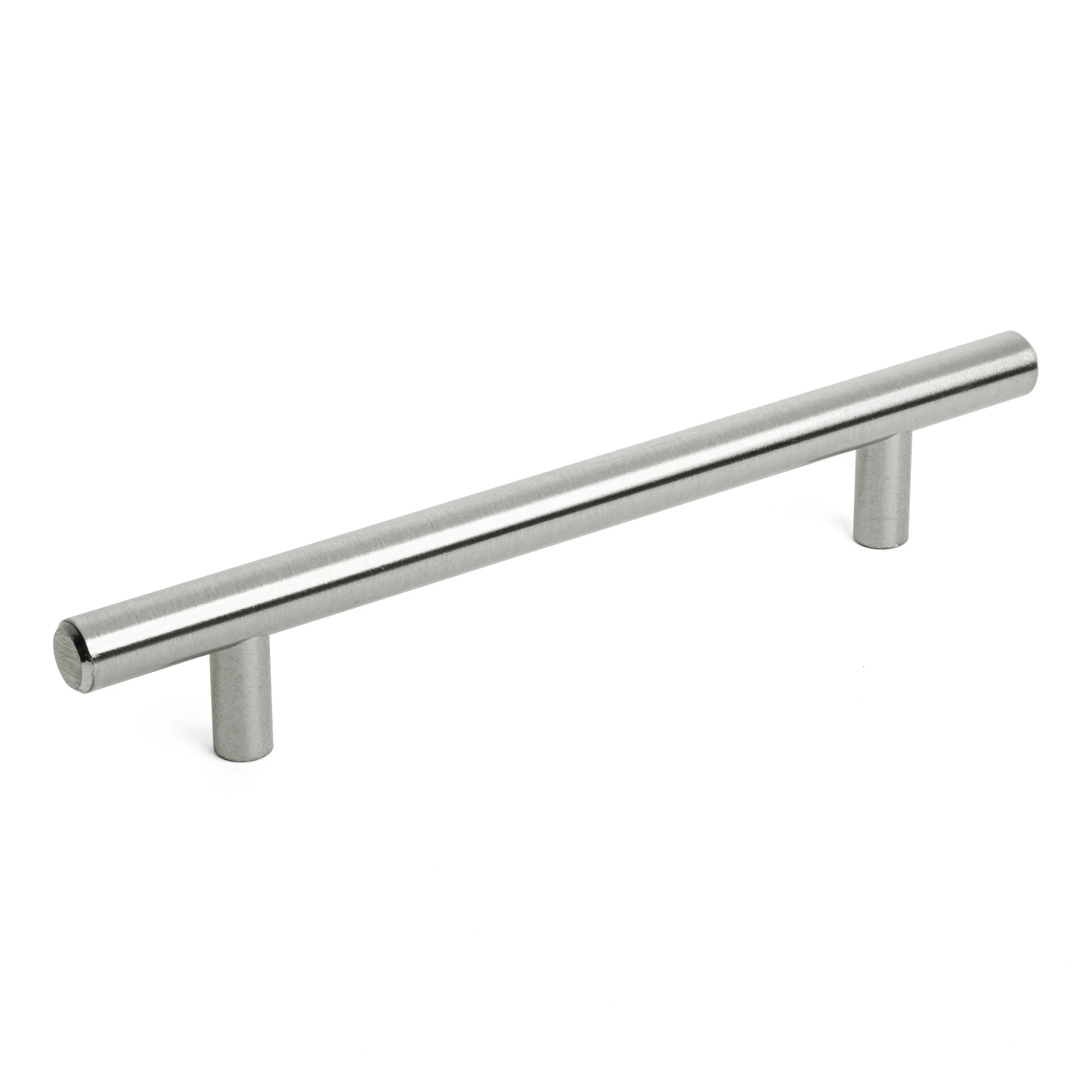 Diversa Brushed Satin Nickel Euro Style 5" (128mm) Cabinet Bar Pull - 10 PACK