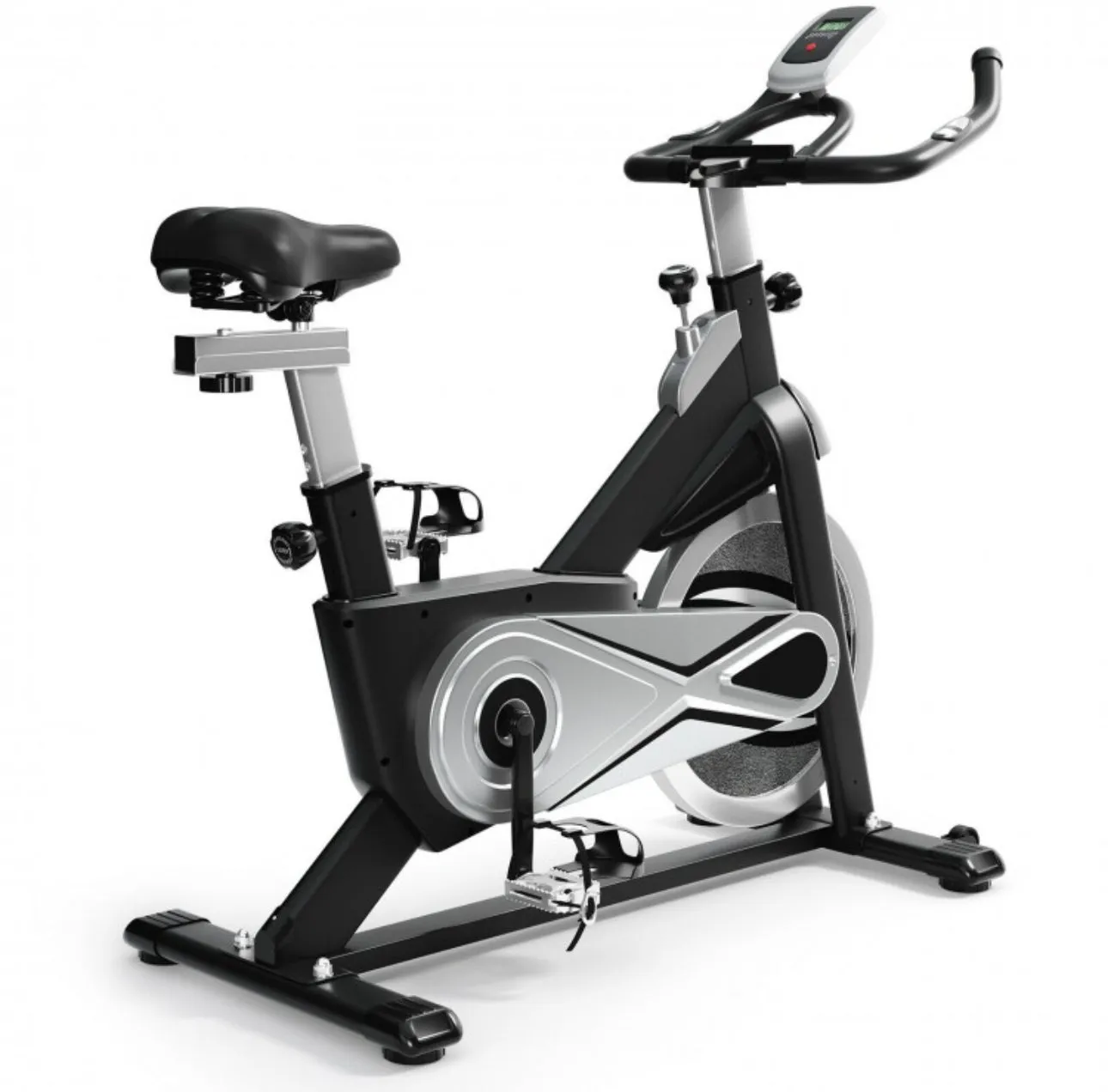 Heavy Duty Quiet Stationary Exercise Bike Cycling Bike With 40lbs Flywheel | Exercise Machine | Professional Seat | Display Monitor | Adjustable Resistance