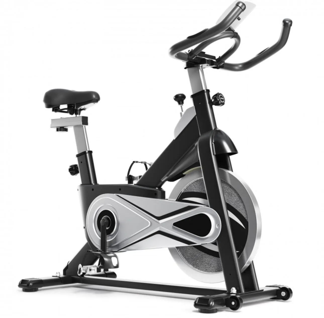 Heavy Duty Quiet Stationary Exercise Bike Cycling Bike With 40lbs Flywheel | Exercise Machine | Professional Seat | Display Monitor | Adjustable Resistance