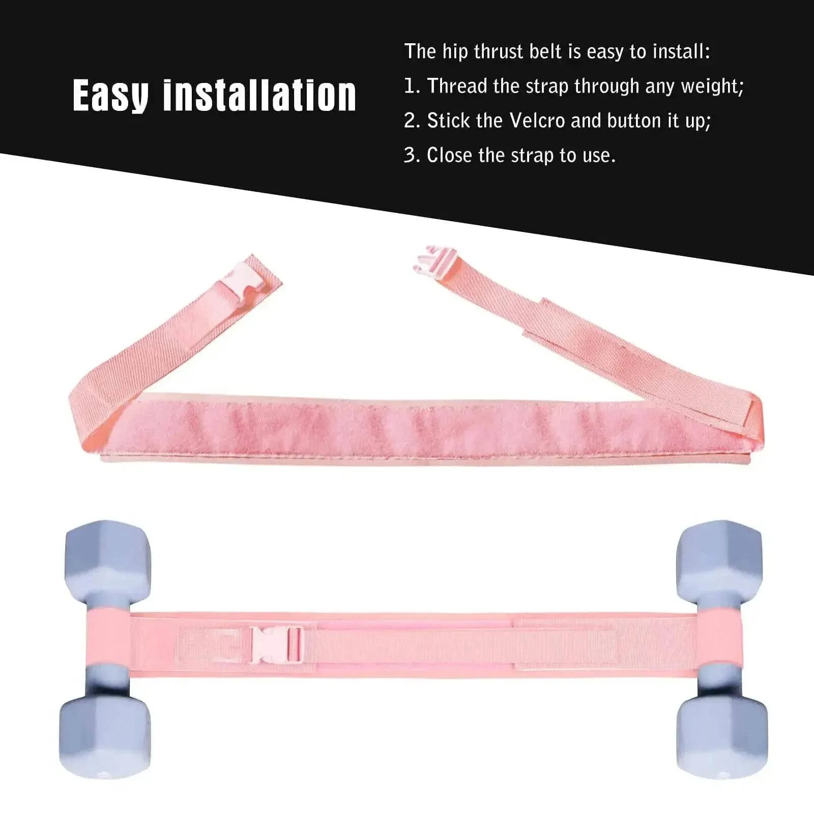 Hip Thrust Belt Pad for Dumbbells Kettlebells Weights Training Squats Lunges Glute Bridges Dips Home Gym Workout Accessories