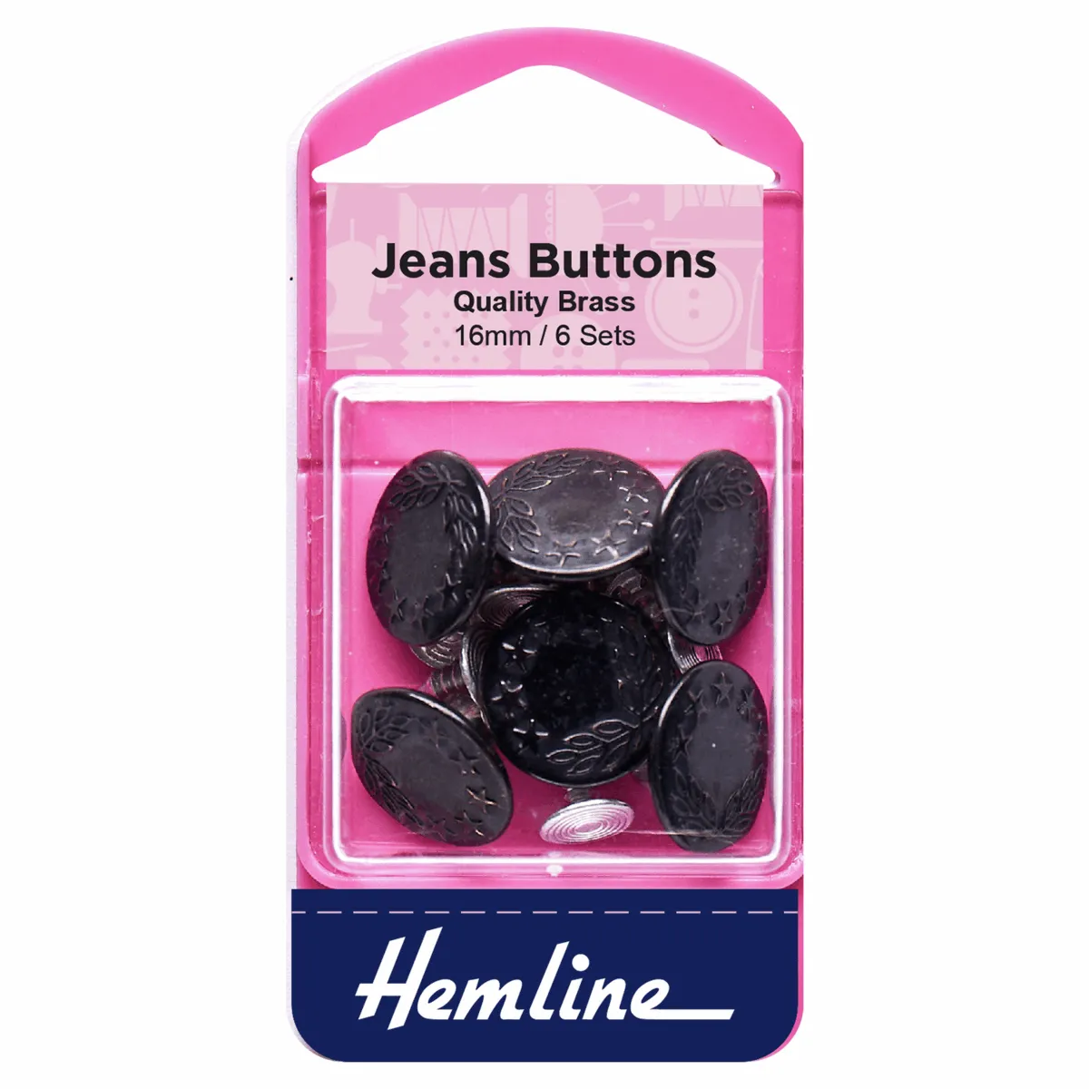 Jeans Buttons - 16mm (6 Sets)