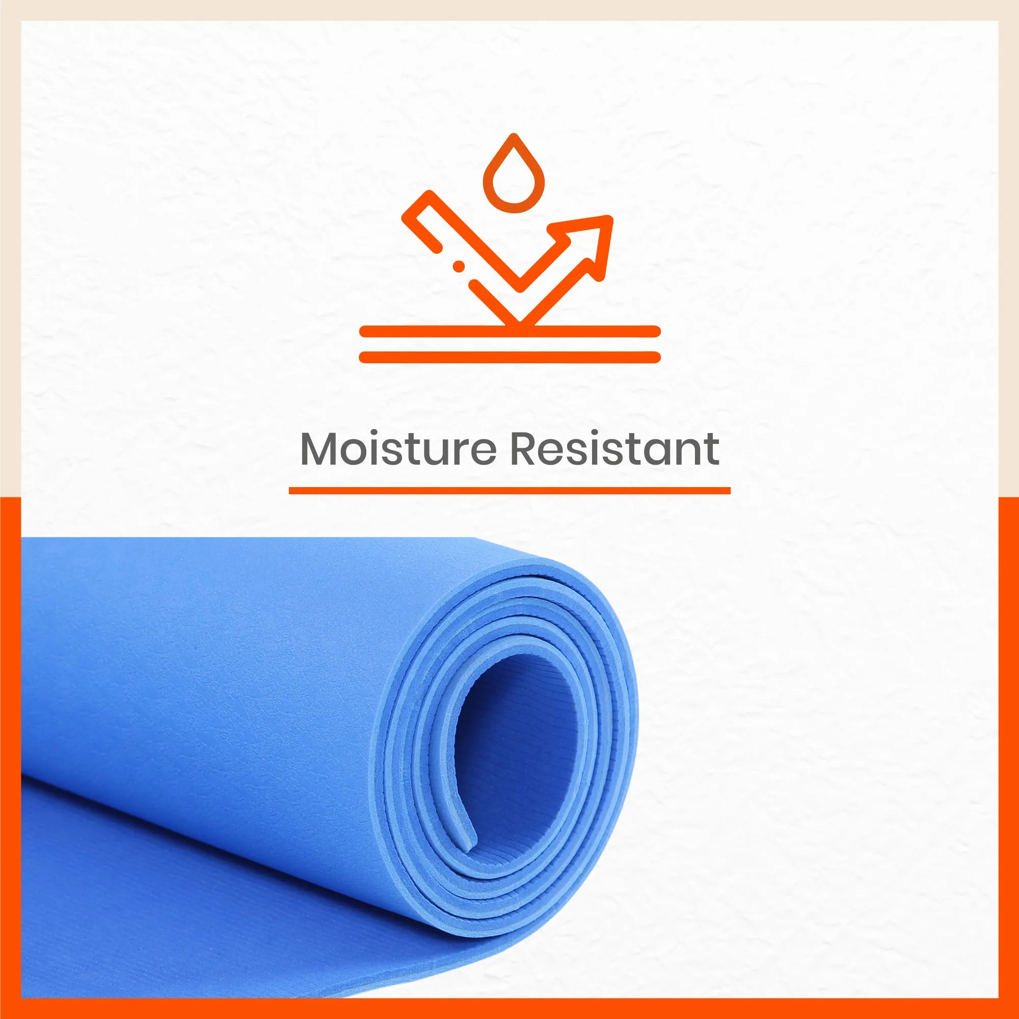 Kriya Classic Yoga Mat | Ink Blue & Sky Blue (Size: 24” x 72” Thickness: 6mm)