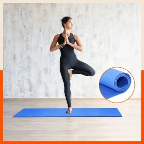 Kriya Classic Yoga Mat | Ink Blue & Sky Blue (Size: 24” x 72” Thickness: 8mm)