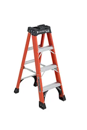 Louisville Fiberglass 375 Lbs. 4-Foot Fiberglass Duty Ladder