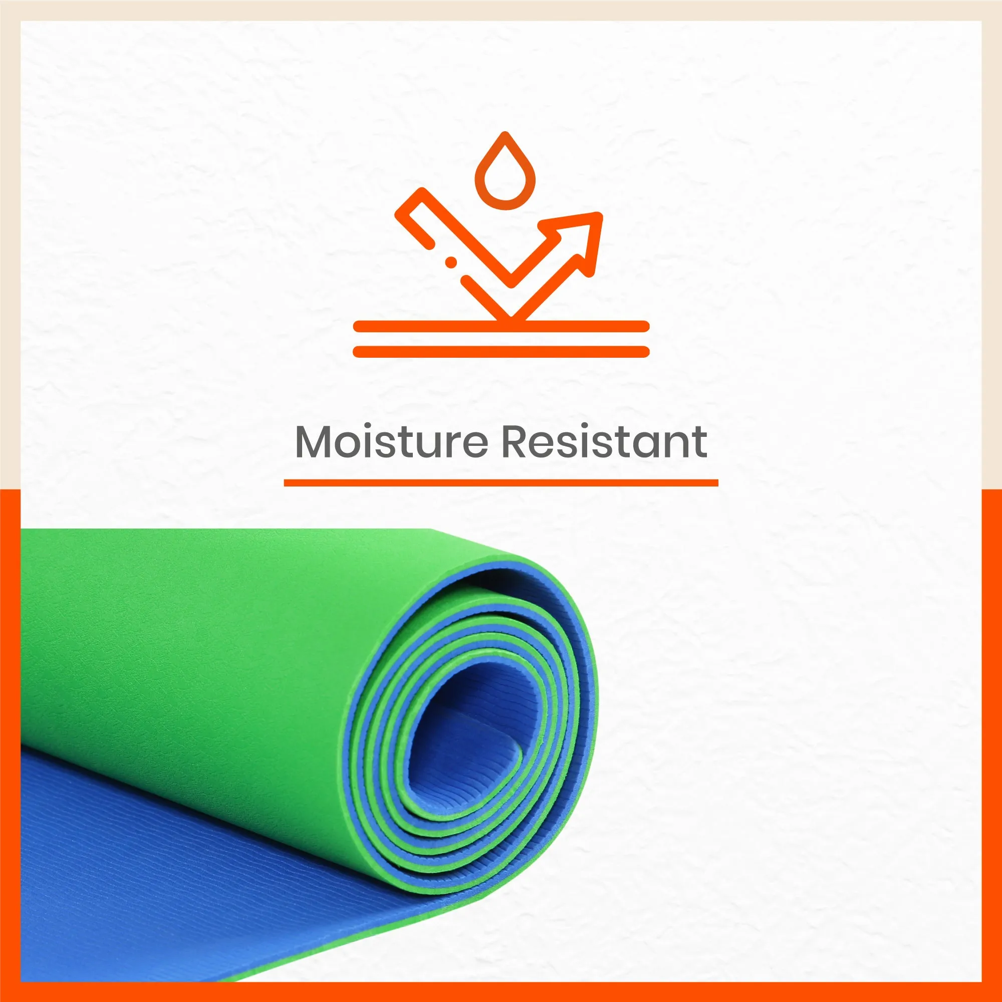 Moksh Premium Yoga Mat | Ink Blue & Lime Green (Size: 24” x 72” Thickness: 6mm)