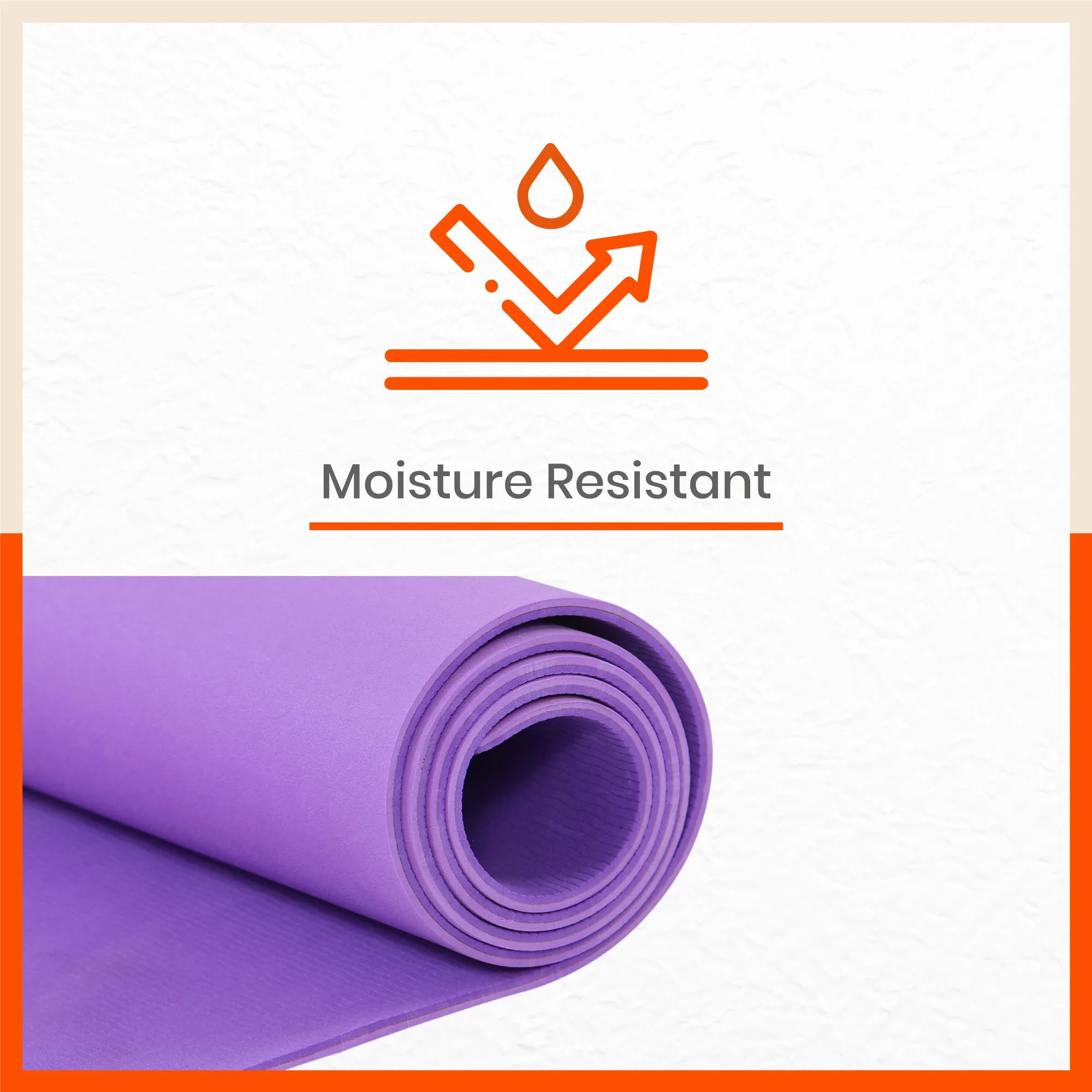 Moksh Premium Yoga Mat | Purple & Mauve (Size: 24” x 72” Thickness: 6mm)