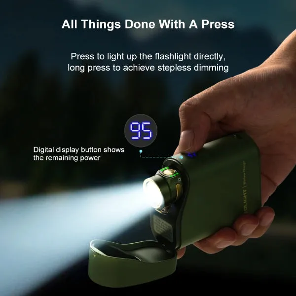 OLIGHT BATON4KITODG Baton 4 Powerful EDC Flashlight 1300 Lumens - OD Green - Premium (With Charging Case)