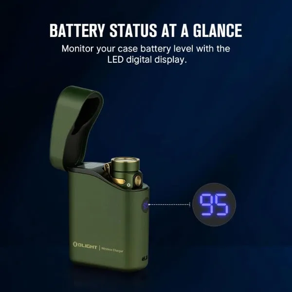 OLIGHT BATON4KITODG Baton 4 Powerful EDC Flashlight 1300 Lumens - OD Green - Premium (With Charging Case)