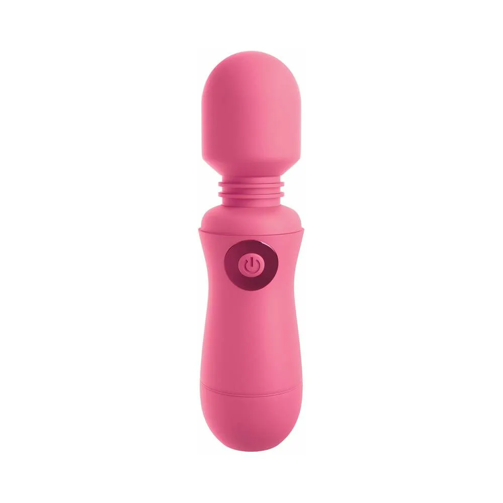 Pipedream OMG! Wands #Enjoy Silicone Rechargeable Flexible Vibrating Wand Pink