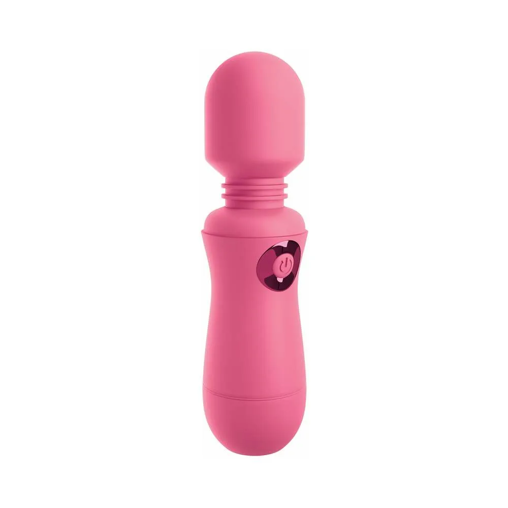 Pipedream OMG! Wands #Enjoy Silicone Rechargeable Flexible Vibrating Wand Pink