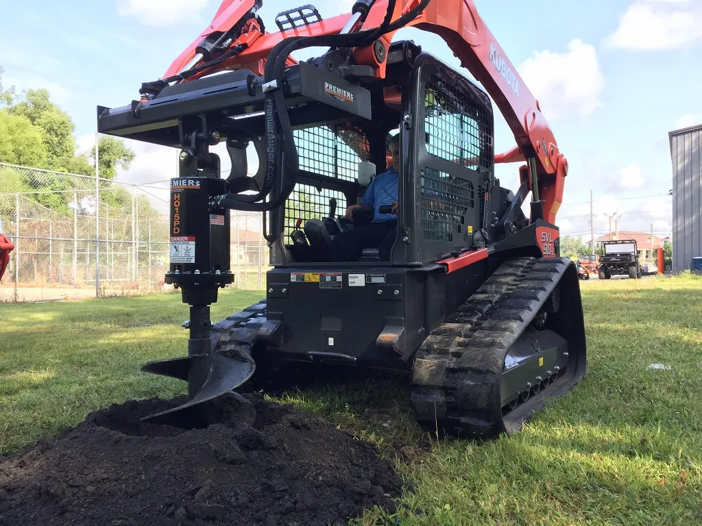 PREMIER auger drive for machines with universal skid steer coupler