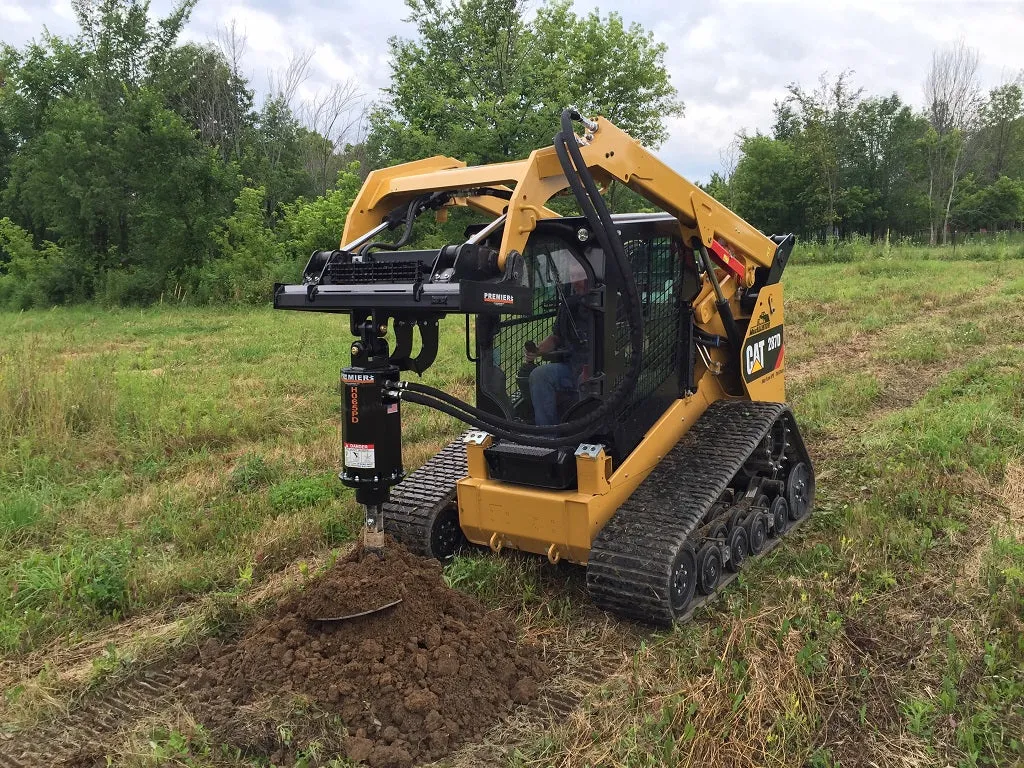 PREMIER auger drive for machines with universal skid steer coupler