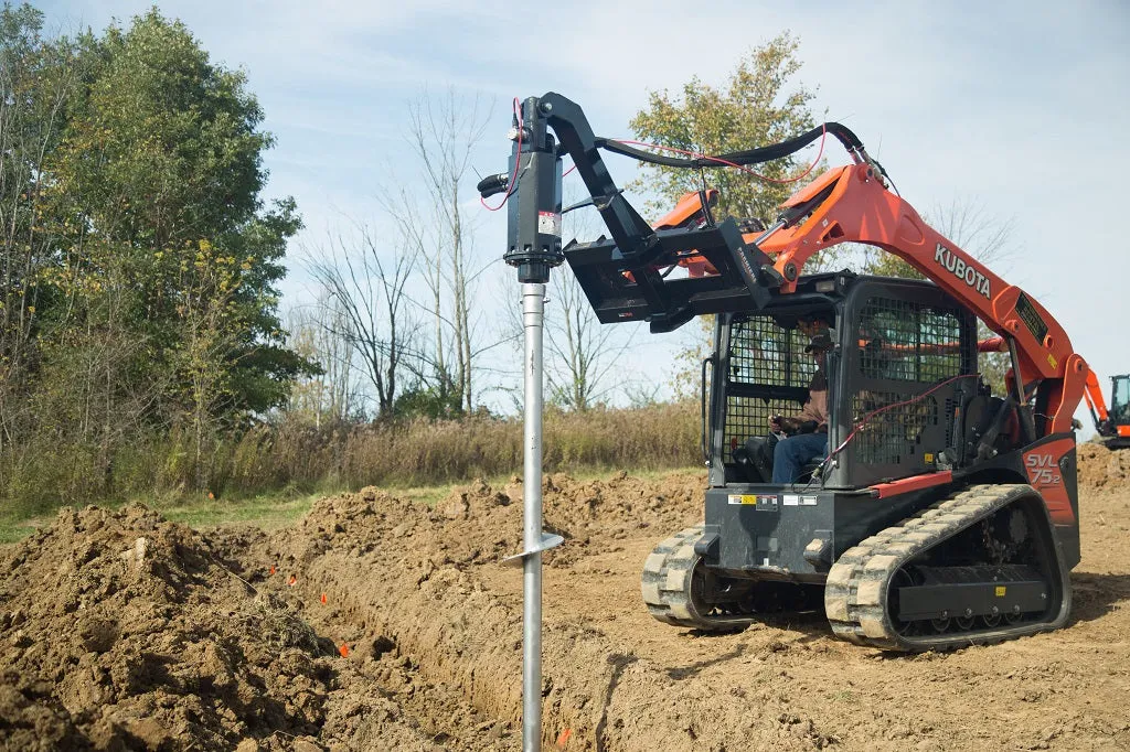 PREMIER auger drive for machines with universal skid steer coupler