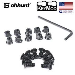 Replacement KeyMod Rail Cover Screws and Nuts 10 Sets Pack