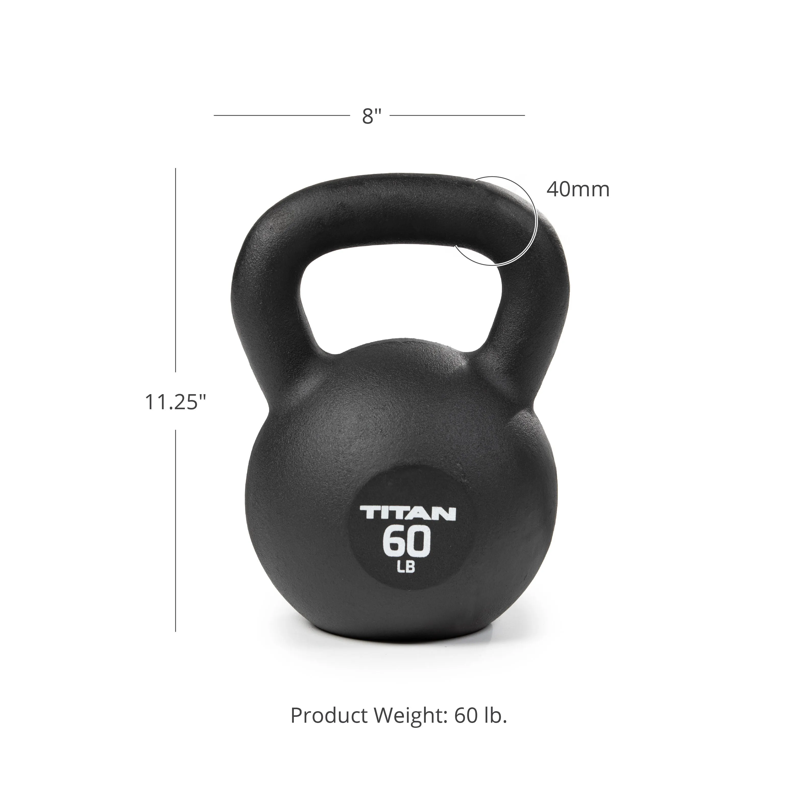 Scratch and Dent - 60 LB Cast Iron Kettlebells - FINAL SALE