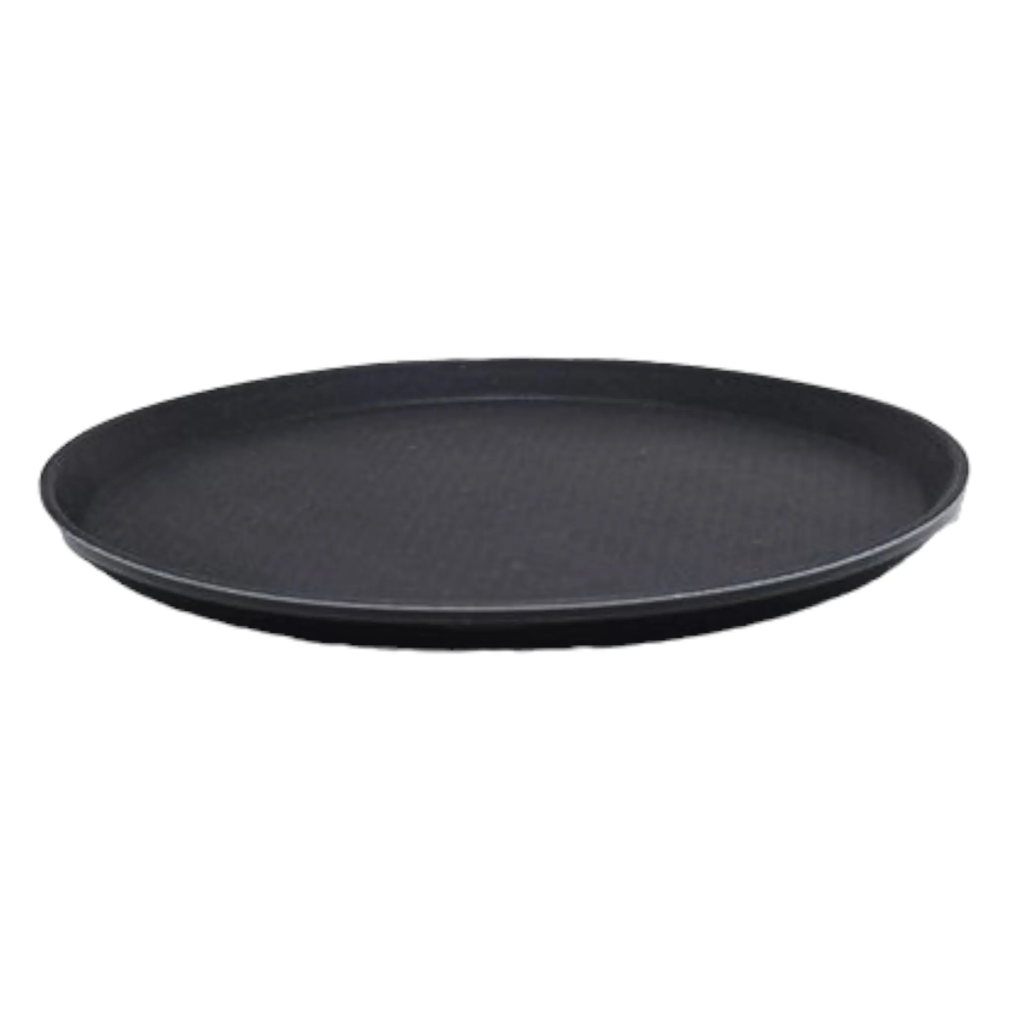 Serving Tray Non Slip Black Round 35.54cm 28126