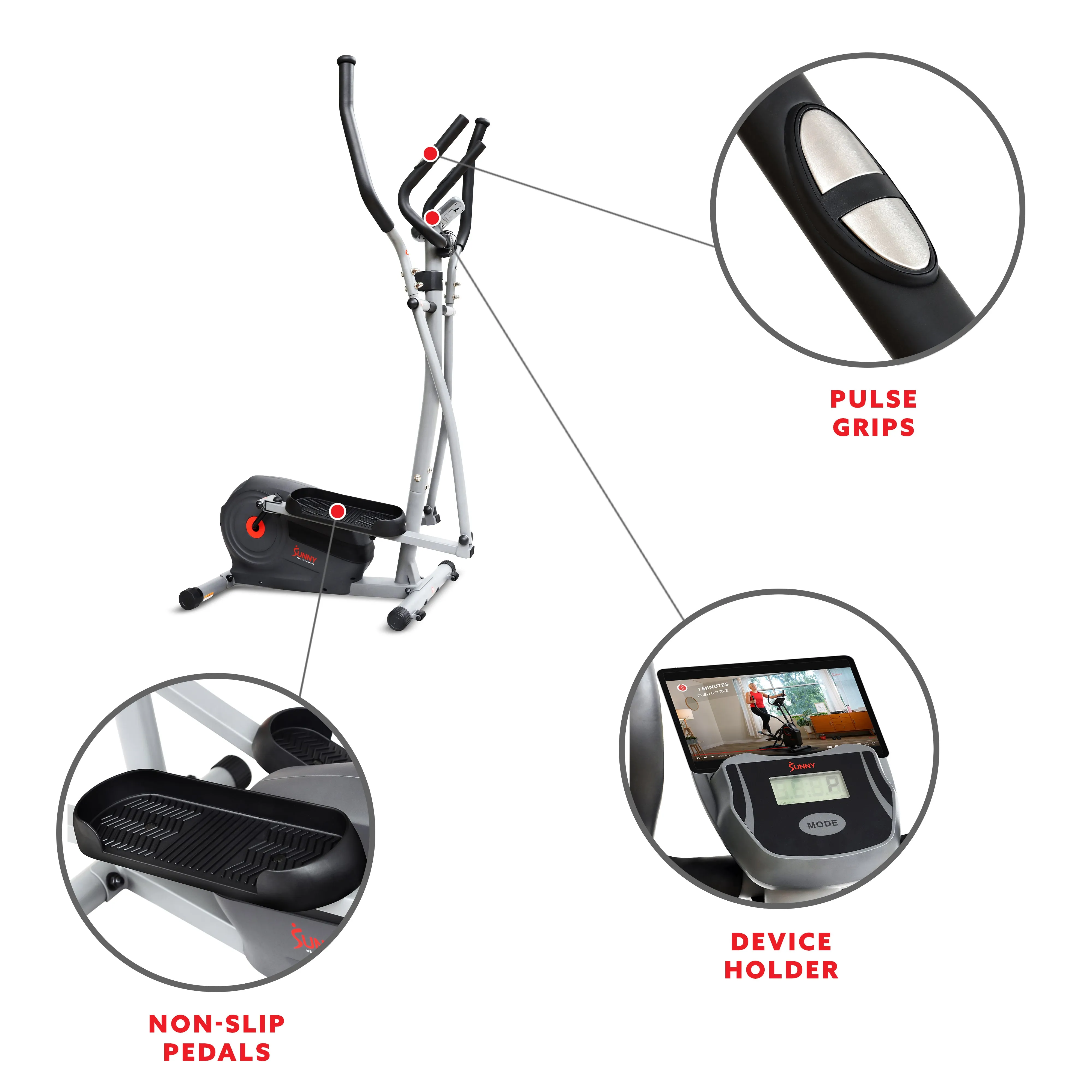 Smart Magnetic Elliptical with Exclusive SunnyFit® App Enhanced Bluetooth Connectivity