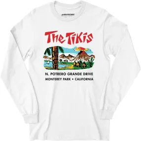 The Tikis - Monterey Park CA - Vintage Tiki Bar - Long Sleeve T-Shirt