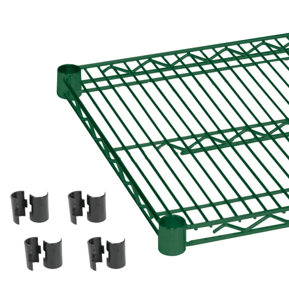 Thunder Group CMEP2454 Green Epoxy Coated Iron Wire Shelf 24" x 54"