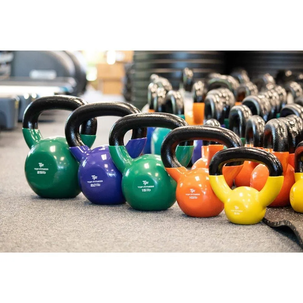 Top Fitness Vinyl Coated Kettlebell