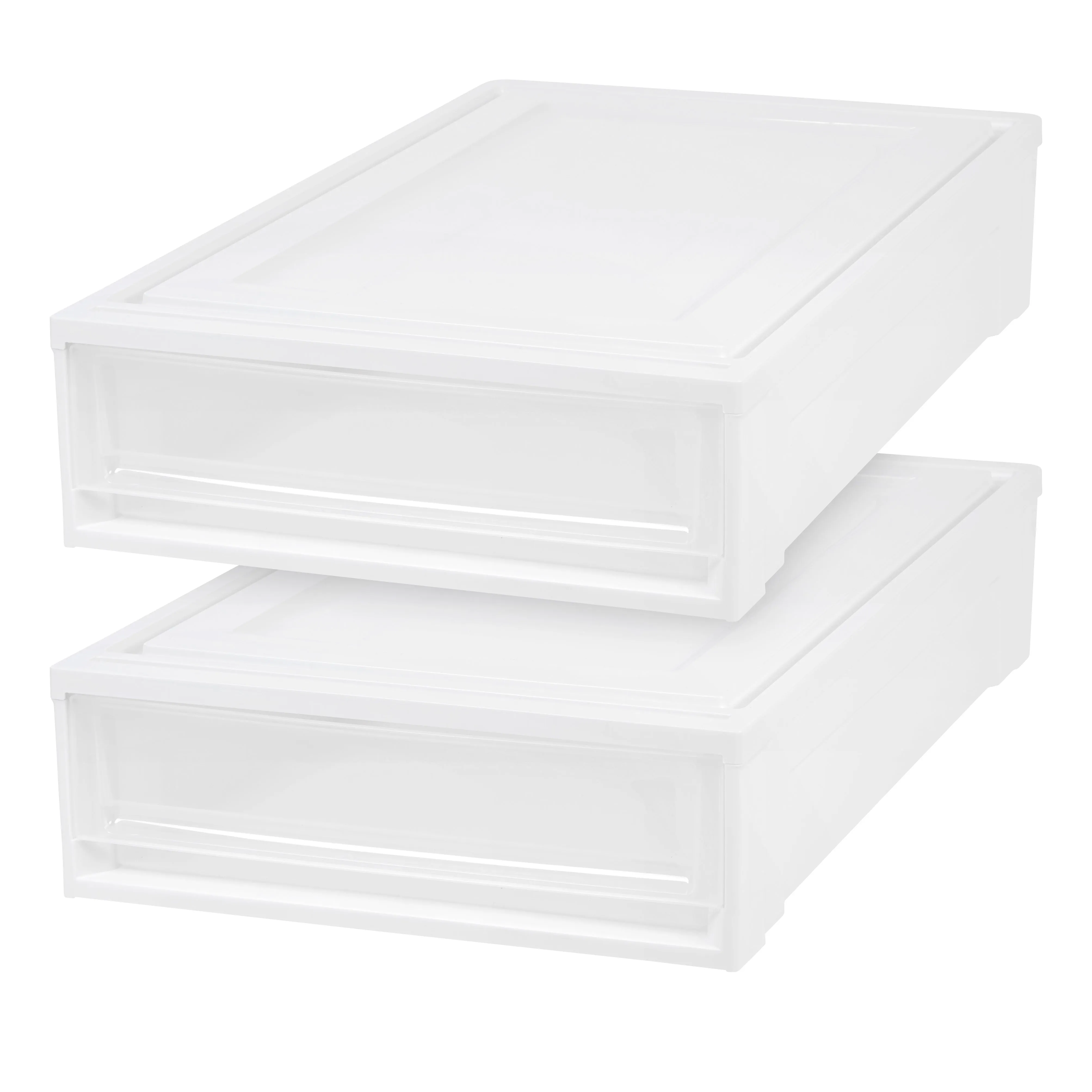 Under Bed Storage Stacking Drawer 2 Pack - 6.8 gal. (27 qt.)