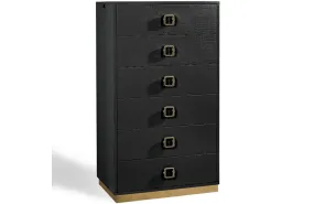 Victoria Modern Crocodile Lacquer 6-Drawer Chest