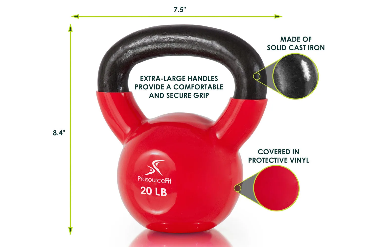 Vinyl Coated Cast Iron Kettlebells