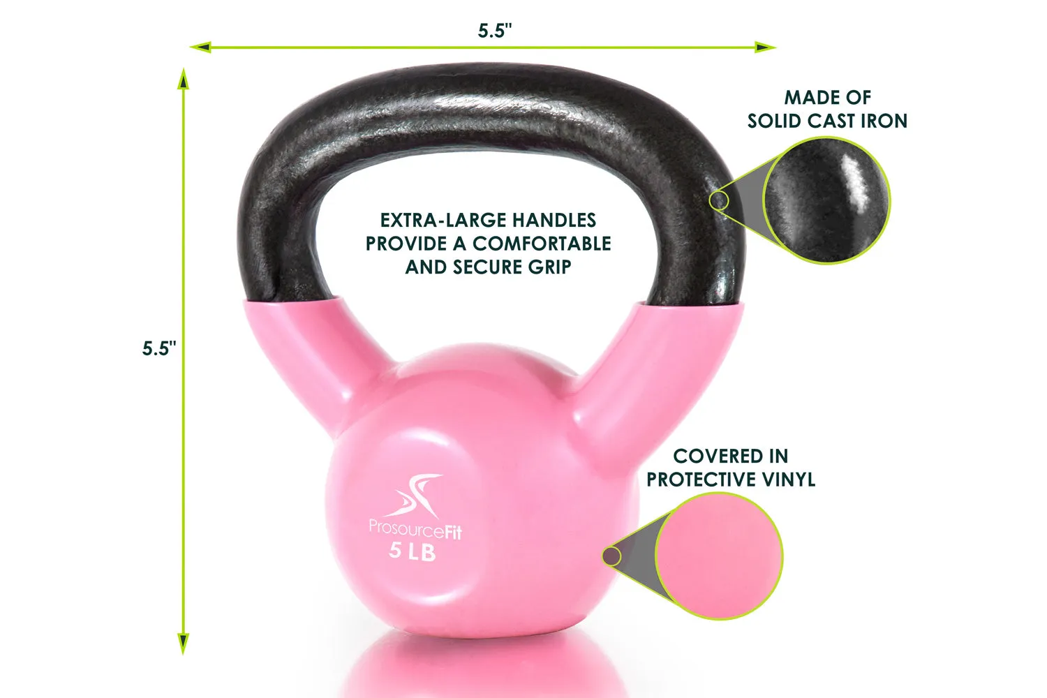 Vinyl Coated Cast Iron Kettlebells