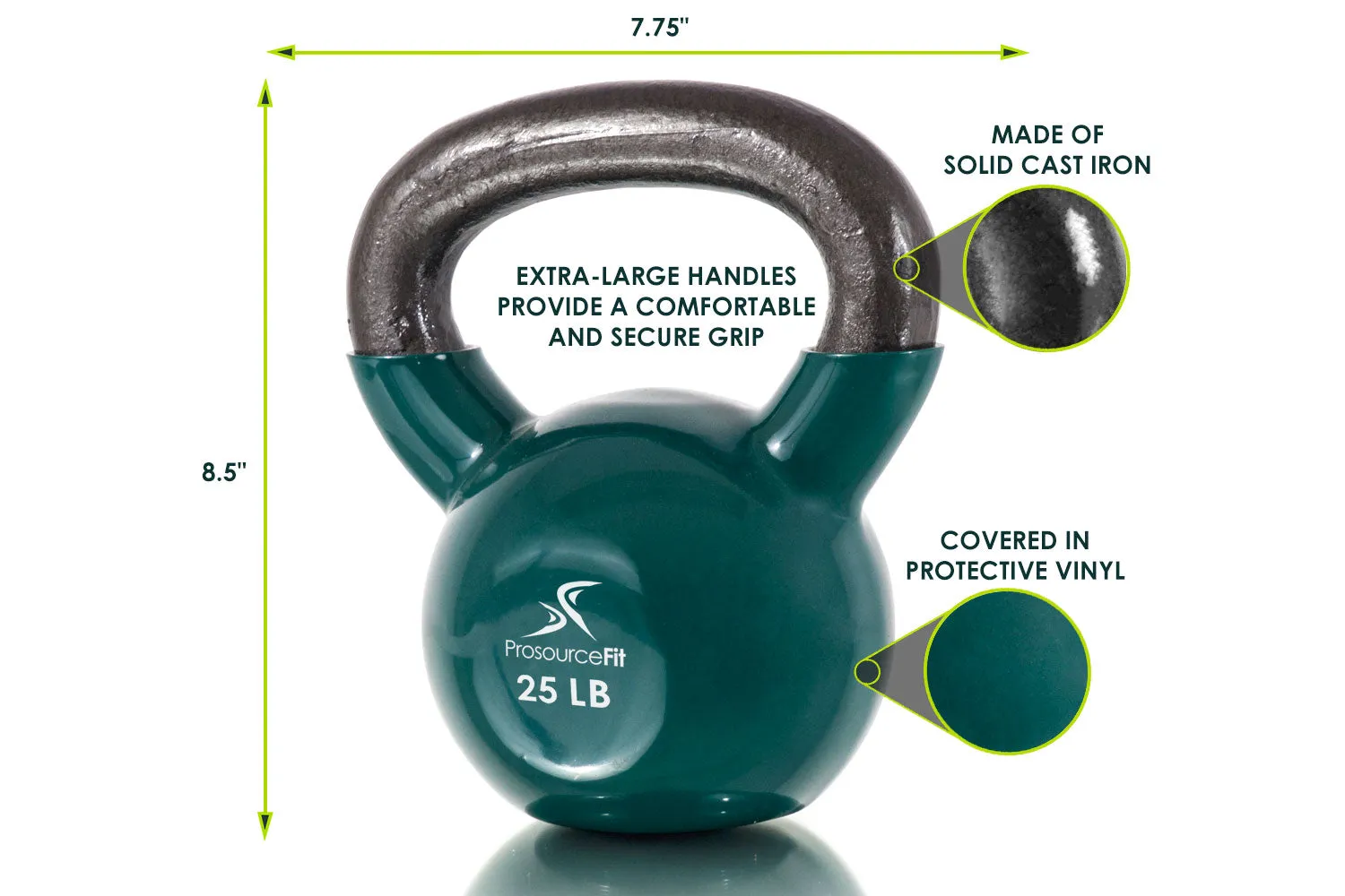 Vinyl Coated Cast Iron Kettlebells